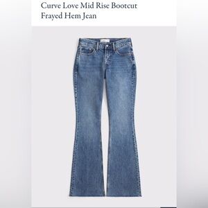 Abercrombie and Fitch Mid Rise Bootcut Frayed Hem Jean (CURCE LOVE - 30 SHORT)